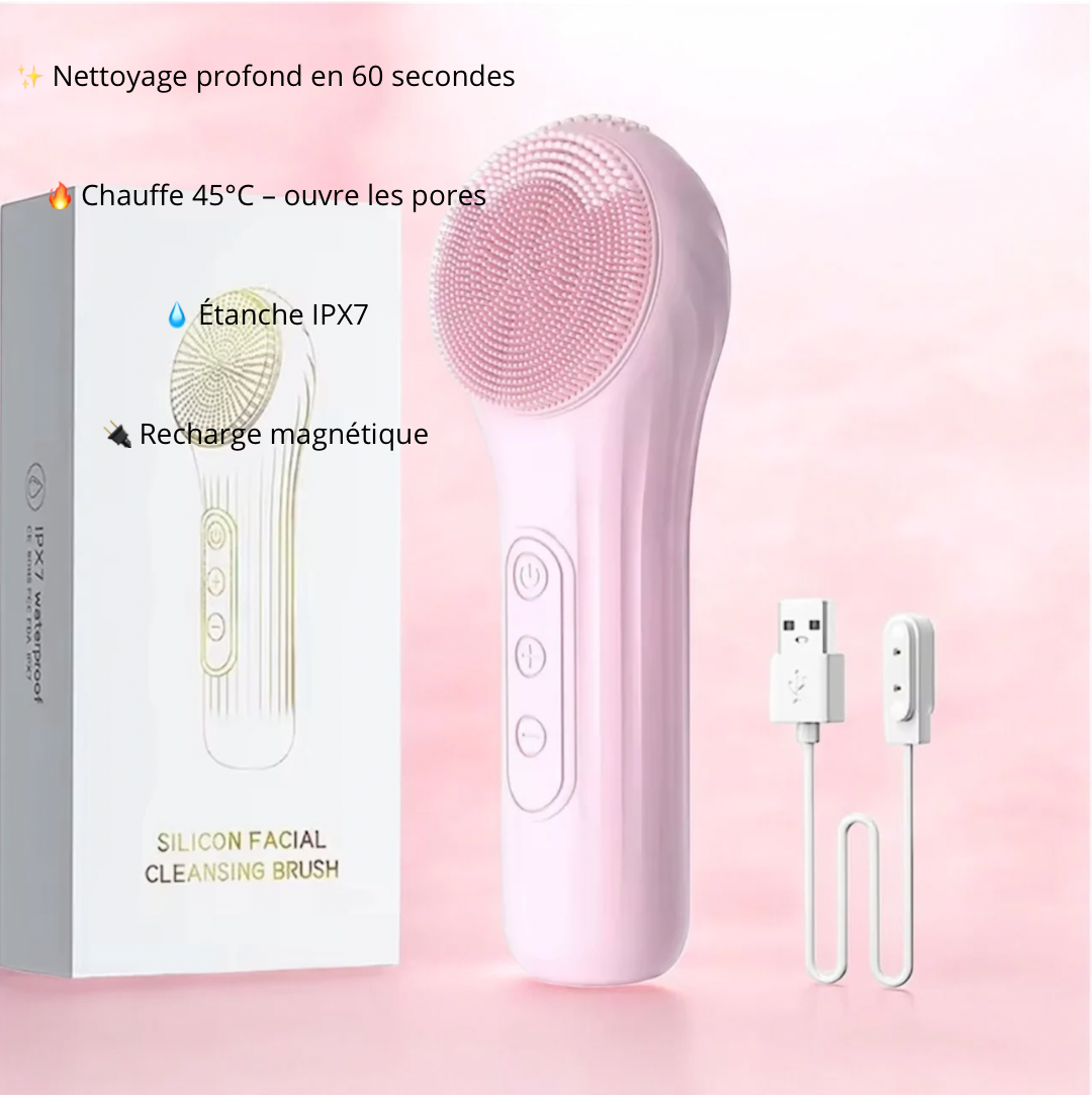 SkinAura™-Brosse nettoyante visage en silicone
